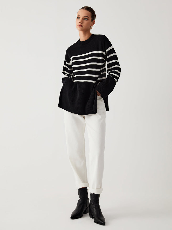 Drune | Großer Pullover mit Streifen