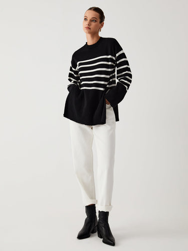 Drune | Großer Pullover mit Streifen