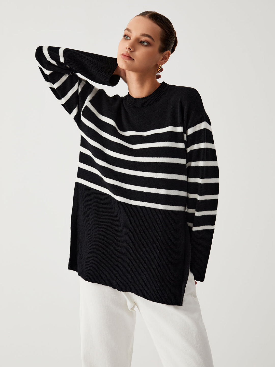 Drune | Großer Pullover mit Streifen