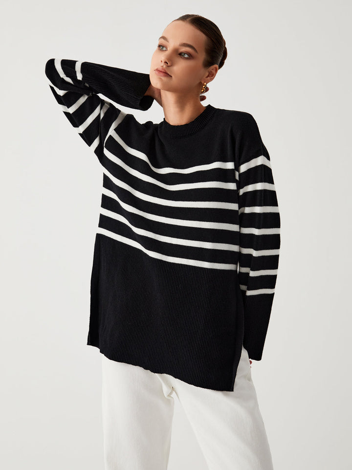 Drune | Großer Pullover mit Streifen