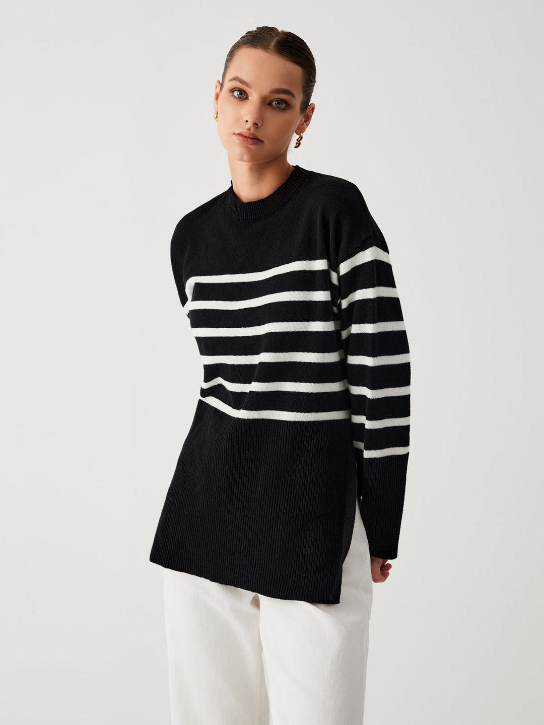 Drune | Großer Pullover mit Streifen