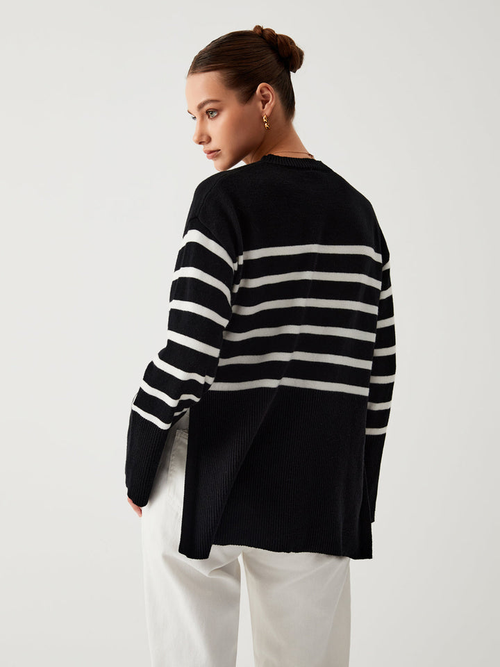 Drune | Großer Pullover mit Streifen