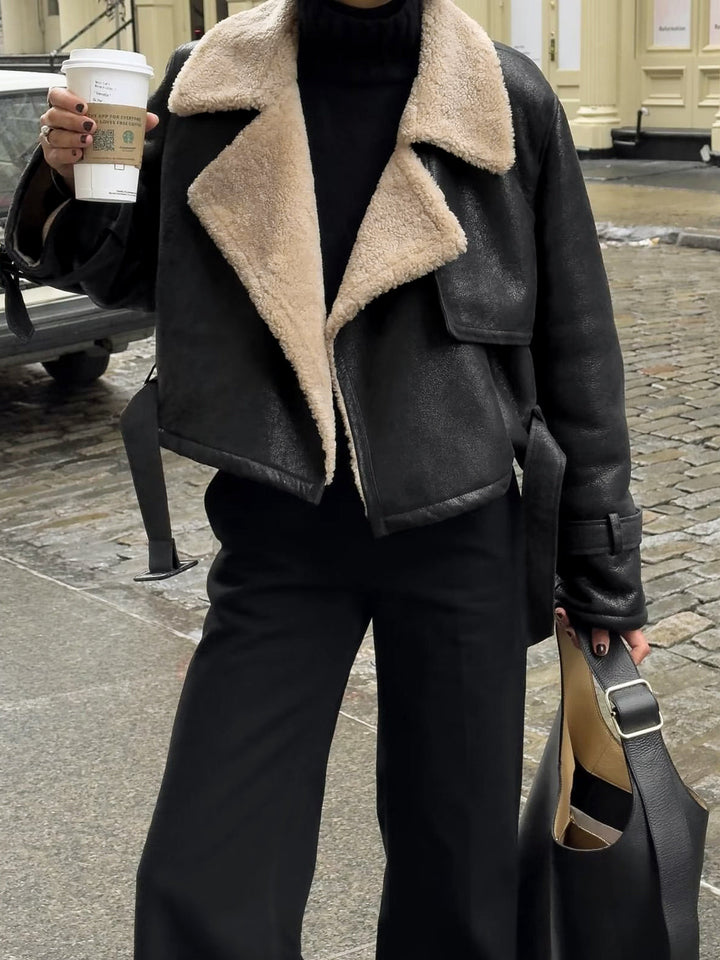 Drune | Blessed Sherpa gefütterte Lammfell Flugjacke