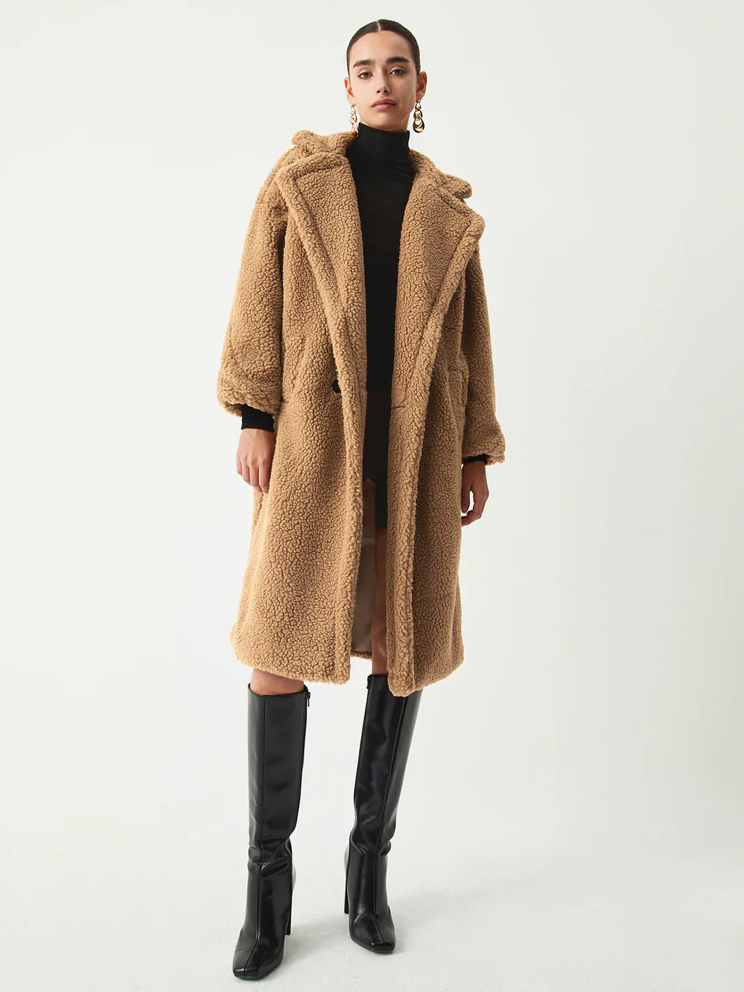 Drune | Doppelte Taschen Flurry Longline Fleecejacke
