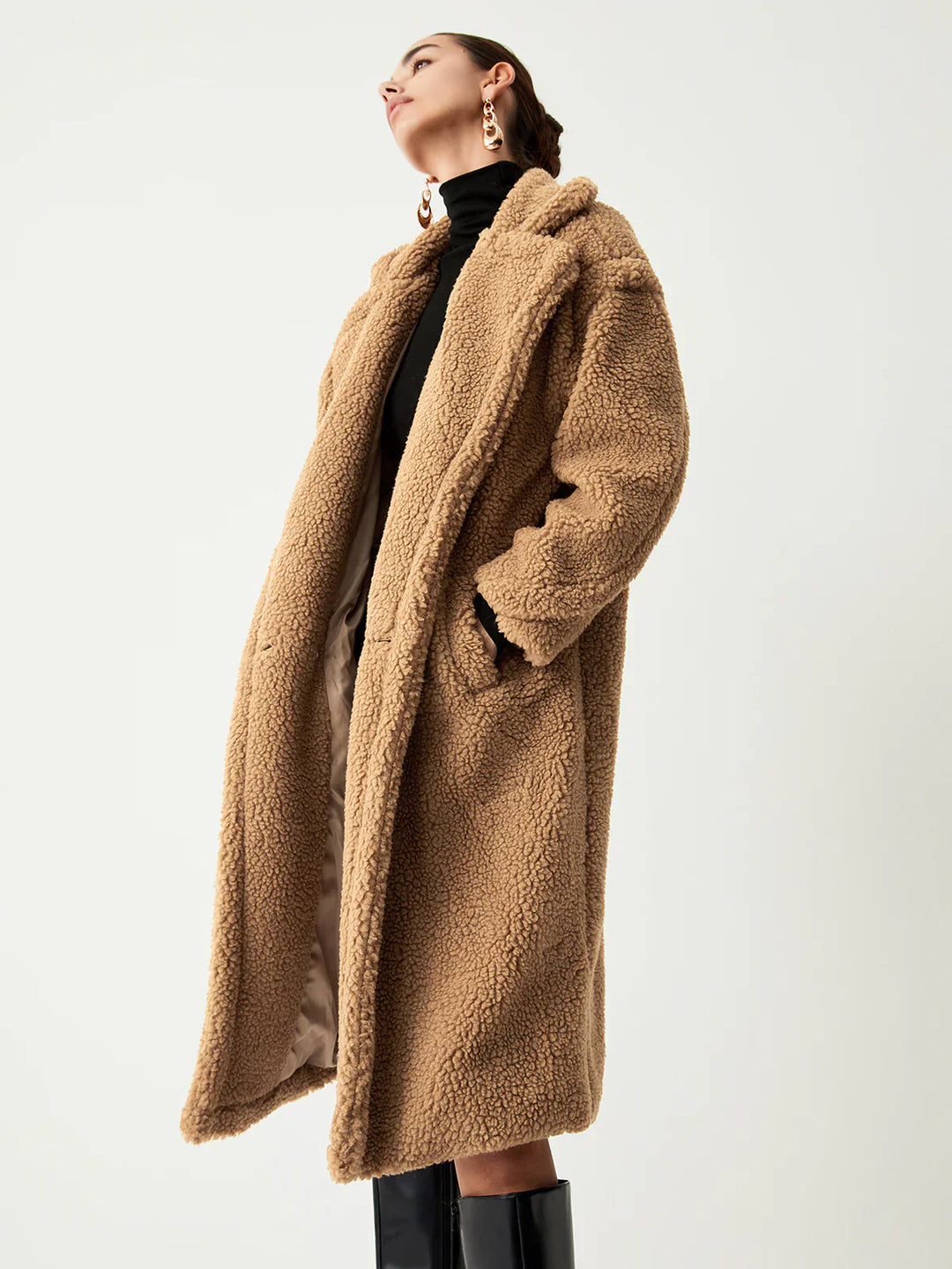 Drune | Doppelte Taschen Flurry Longline Fleecejacke