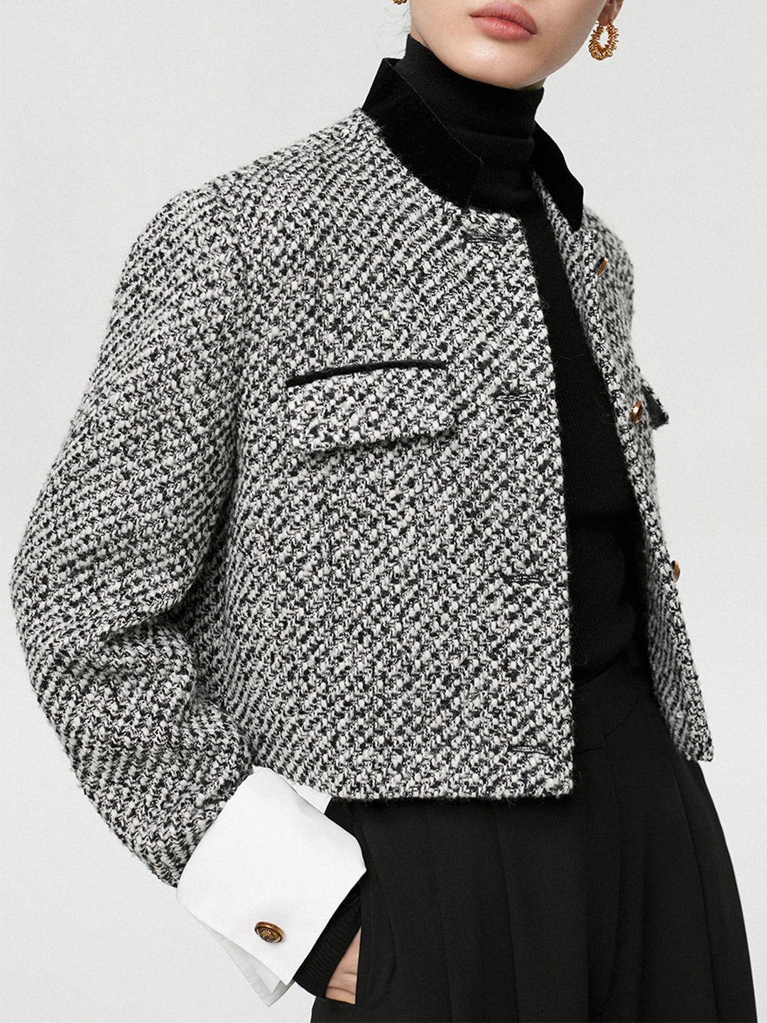 Drune | Boucle Crop Blazer