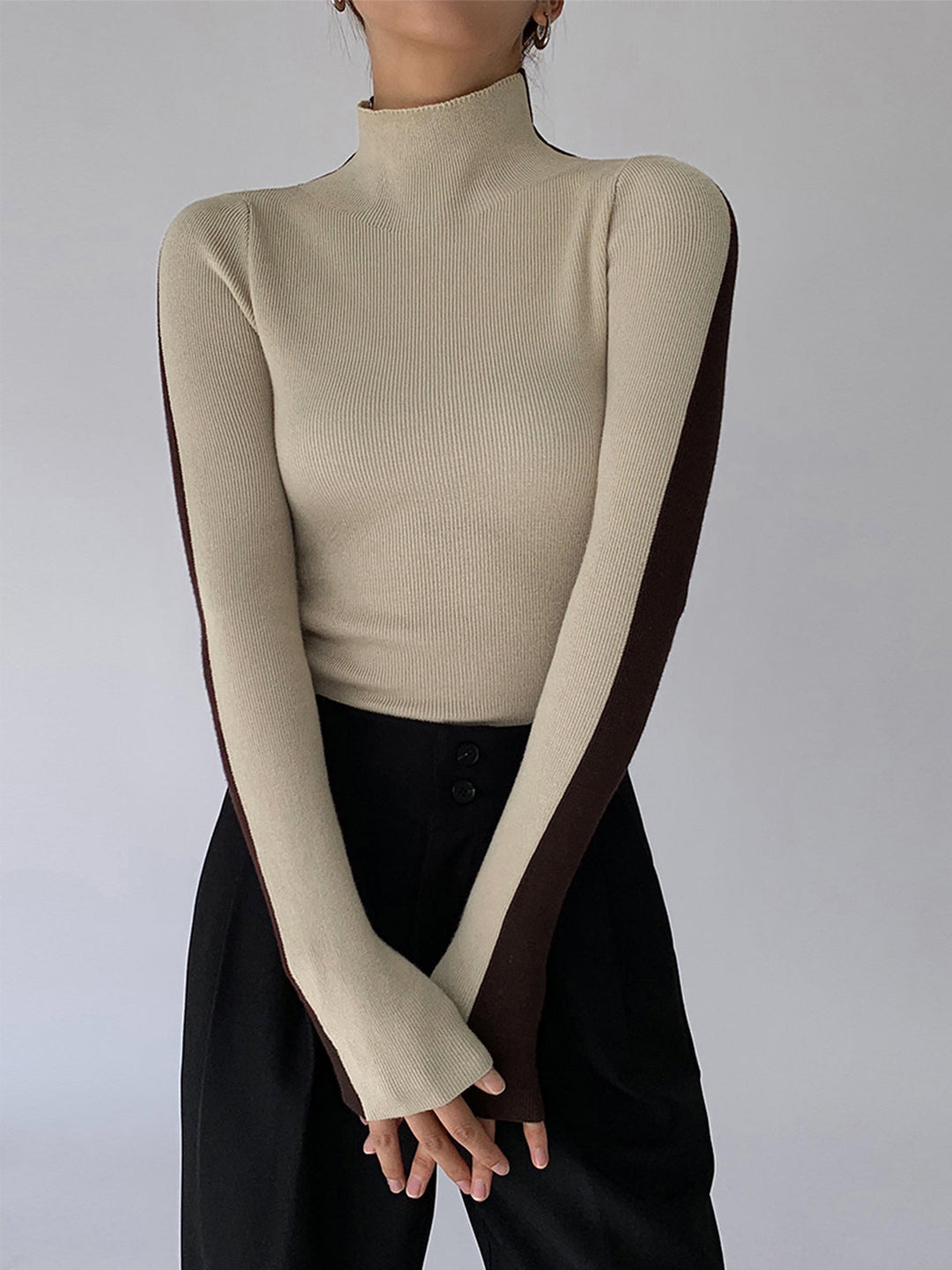 Drune | Rollkragenpullover mit Langen Ärmeln für Damen