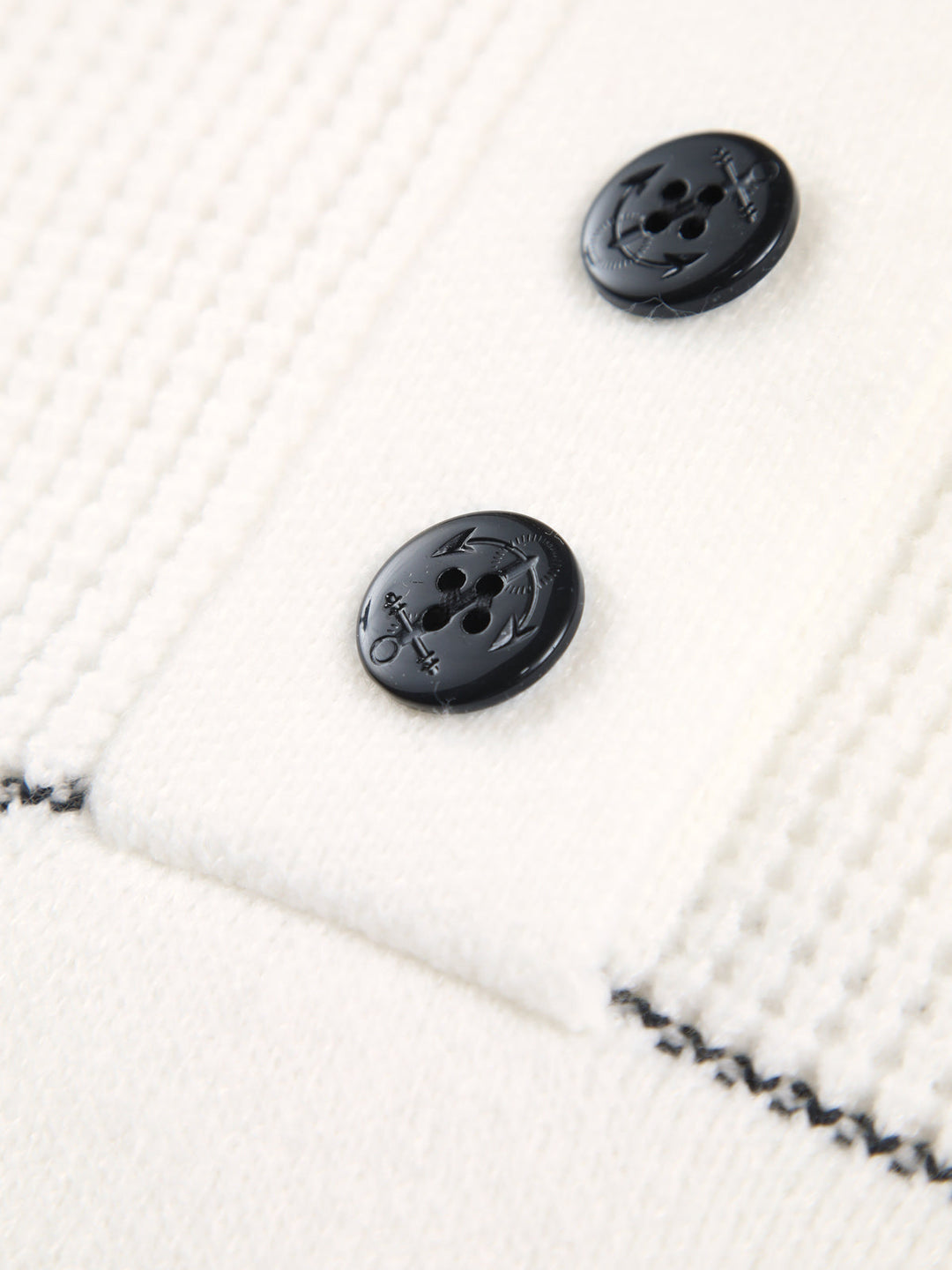 Drune | Gestickter Pullover mit Knöpfen Baumwolle Klassisch und Komfortabel