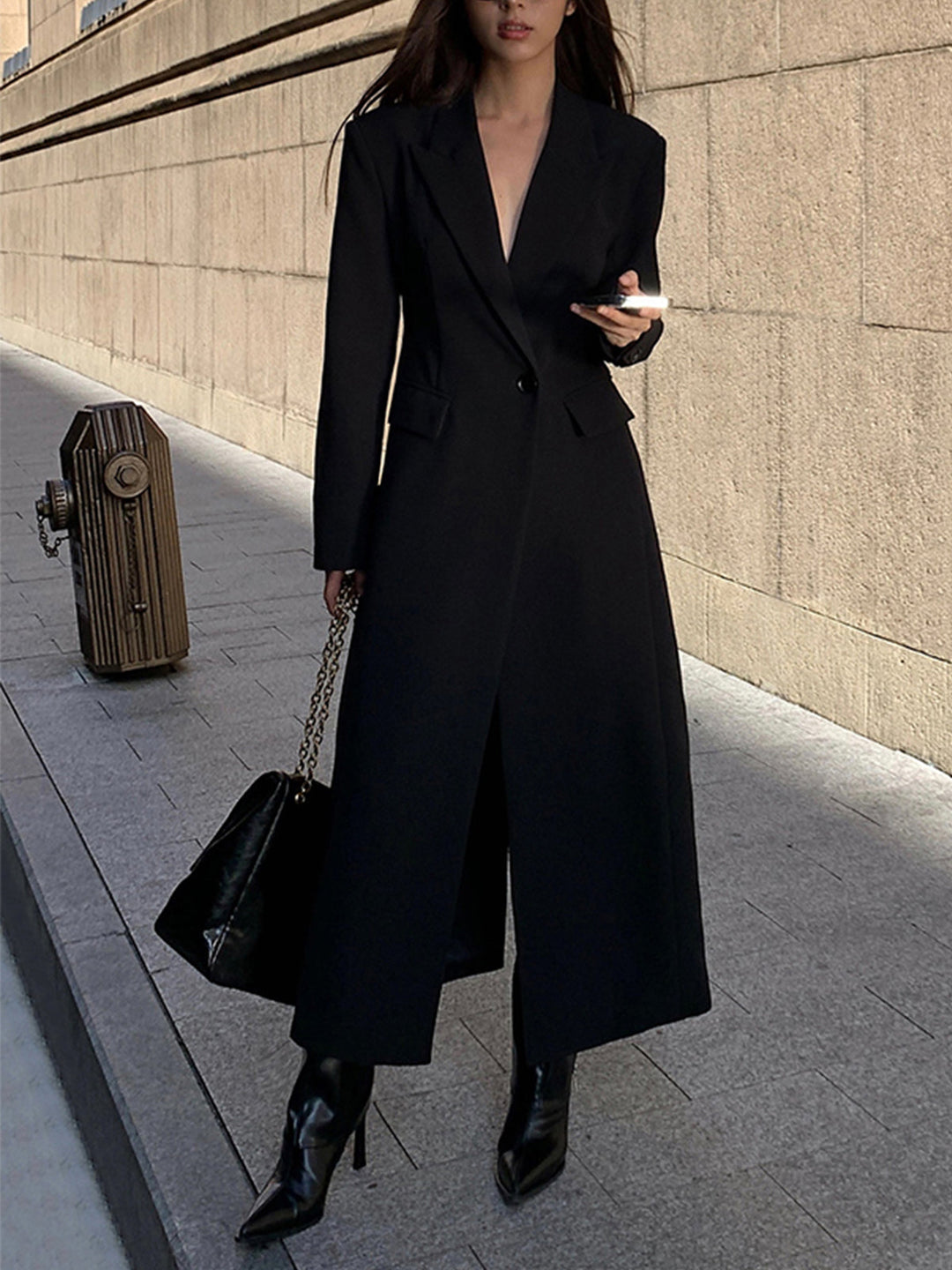 Drune | Langer Trenchcoat Mantel