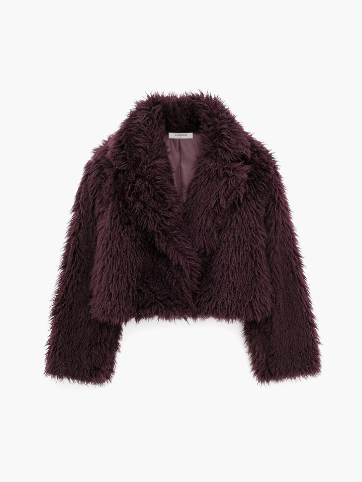 Drune | Flauschige Kunstpelz-Kurzjacke