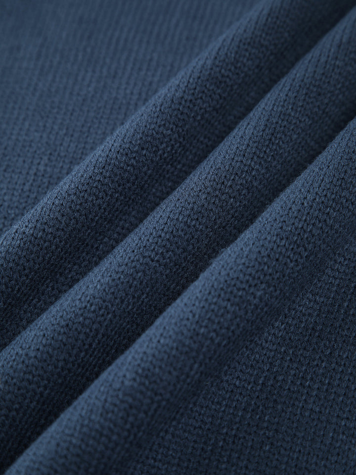 Drune | Gerippter Stehkragen Strickpullover