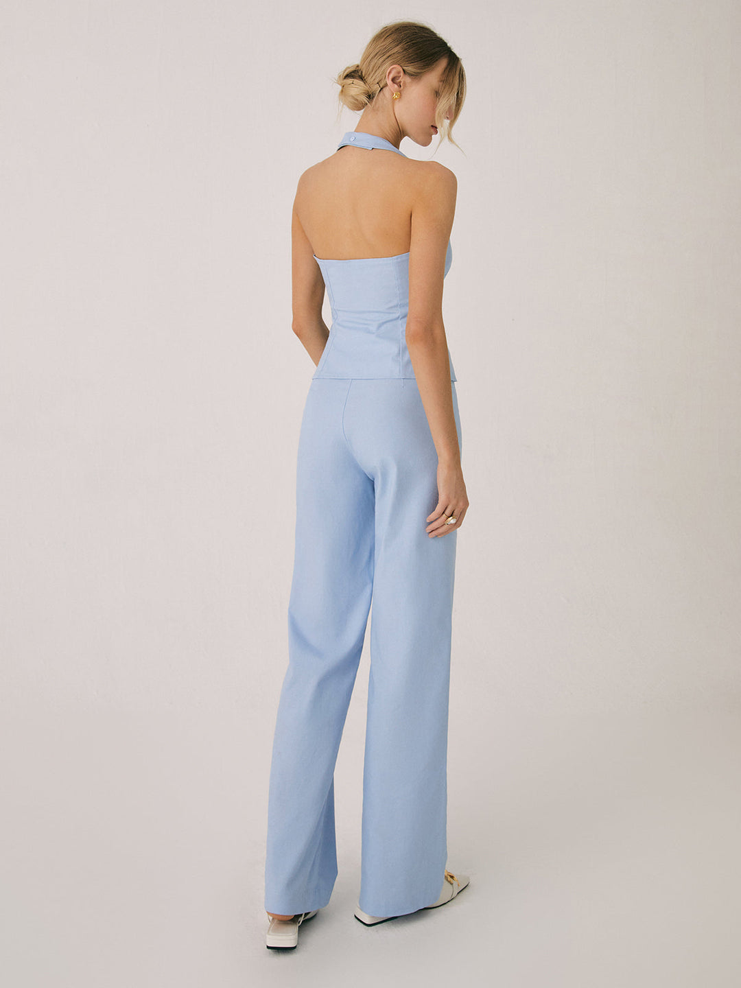 Drune | Elegantes Zweiteiliges Satz Mit Weste & Weitbein Hose