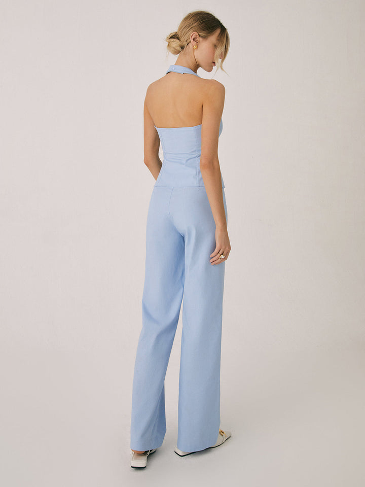 Drune | Elegantes Zweiteiliges Satz Mit Weste & Weitbein Hose