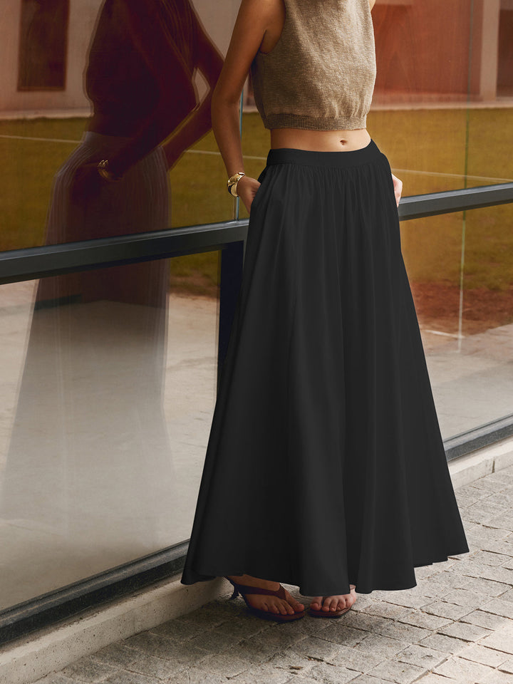 Drune | Leinen Gefalteter Maxikilt