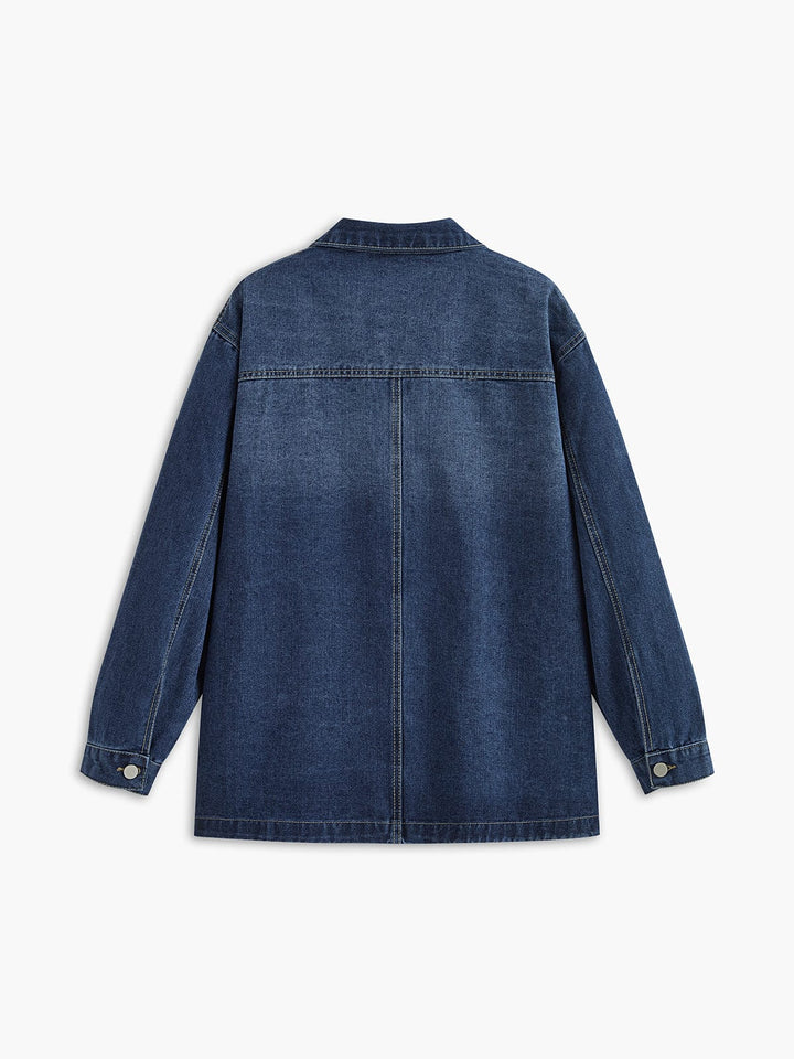 Drune | Übergröße Denim Jacke Lässig und Vielseitig