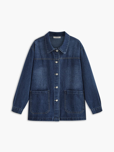 Drune | Übergröße Denim Jacke Lässig und Vielseitig