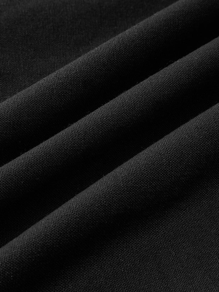 Drune | Baumwolle & Leinen Träger A-linie Lange Kleid