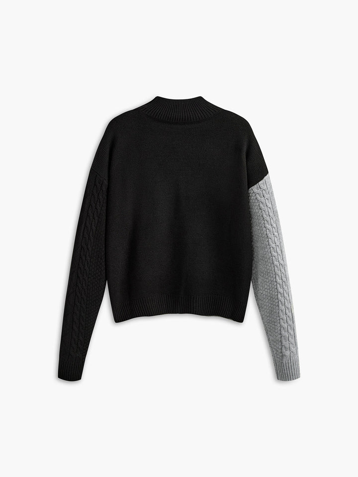 Drune | Strickpullover mit Asymmetrischem Design Rollkragen Modern und Einzigartig