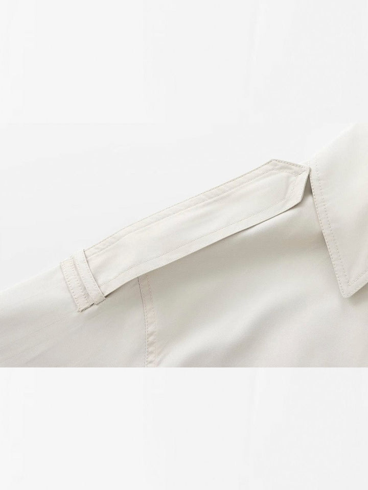 Drune | Kurzer Trenchcoat mit Doppelreiher Elegant & Zeitlos