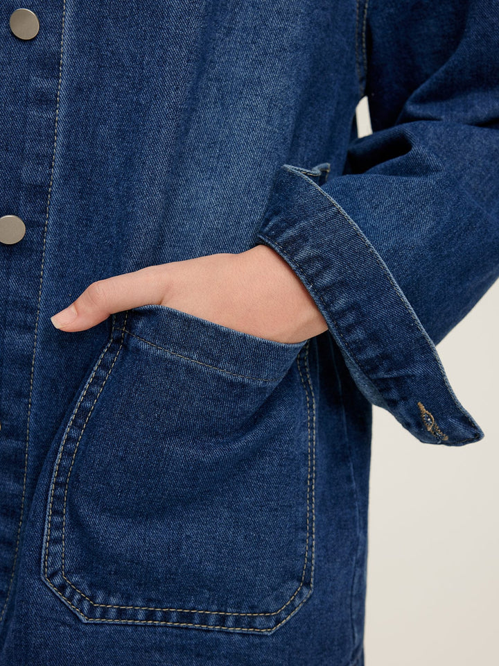 Drune | Übergröße Denim Jacke Lässig und Vielseitig