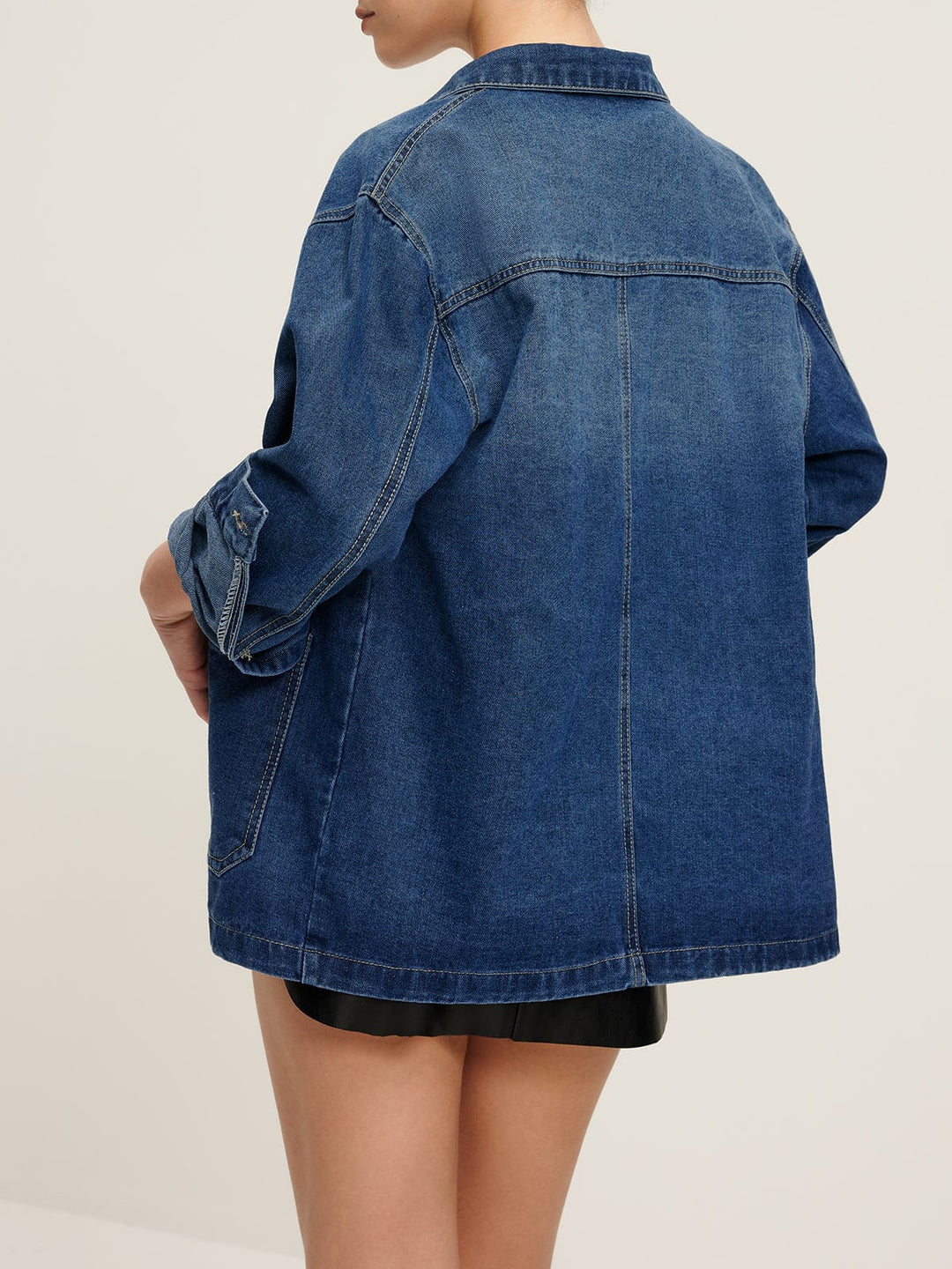 Drune | Übergröße Denim Jacke Lässig und Vielseitig