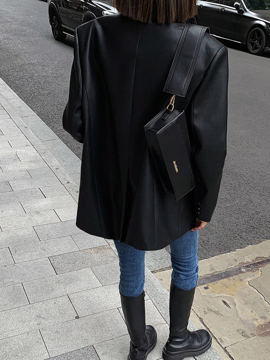 Drune | Lederlook Blazer für Damen