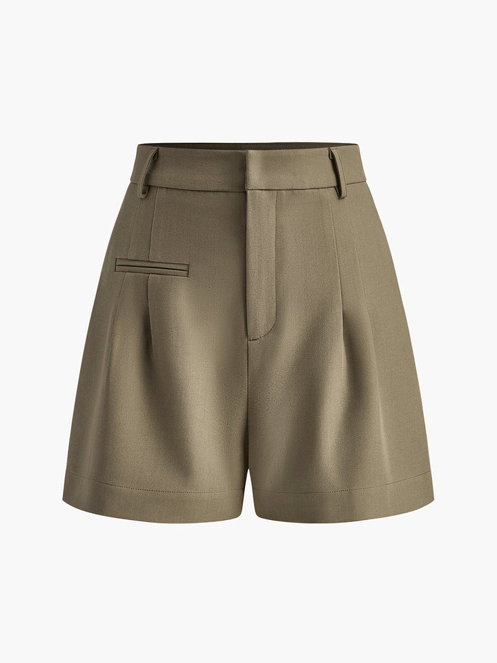 Drune | Semi Transparent Mittlere Taille Kurze Hosen Ohne Gürtel