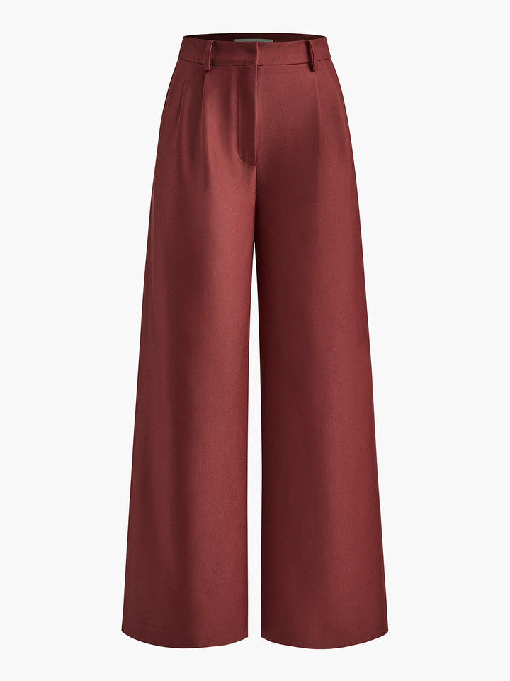 Drune | Elegante Hose mit Weitem Bein Ohne Gürtel