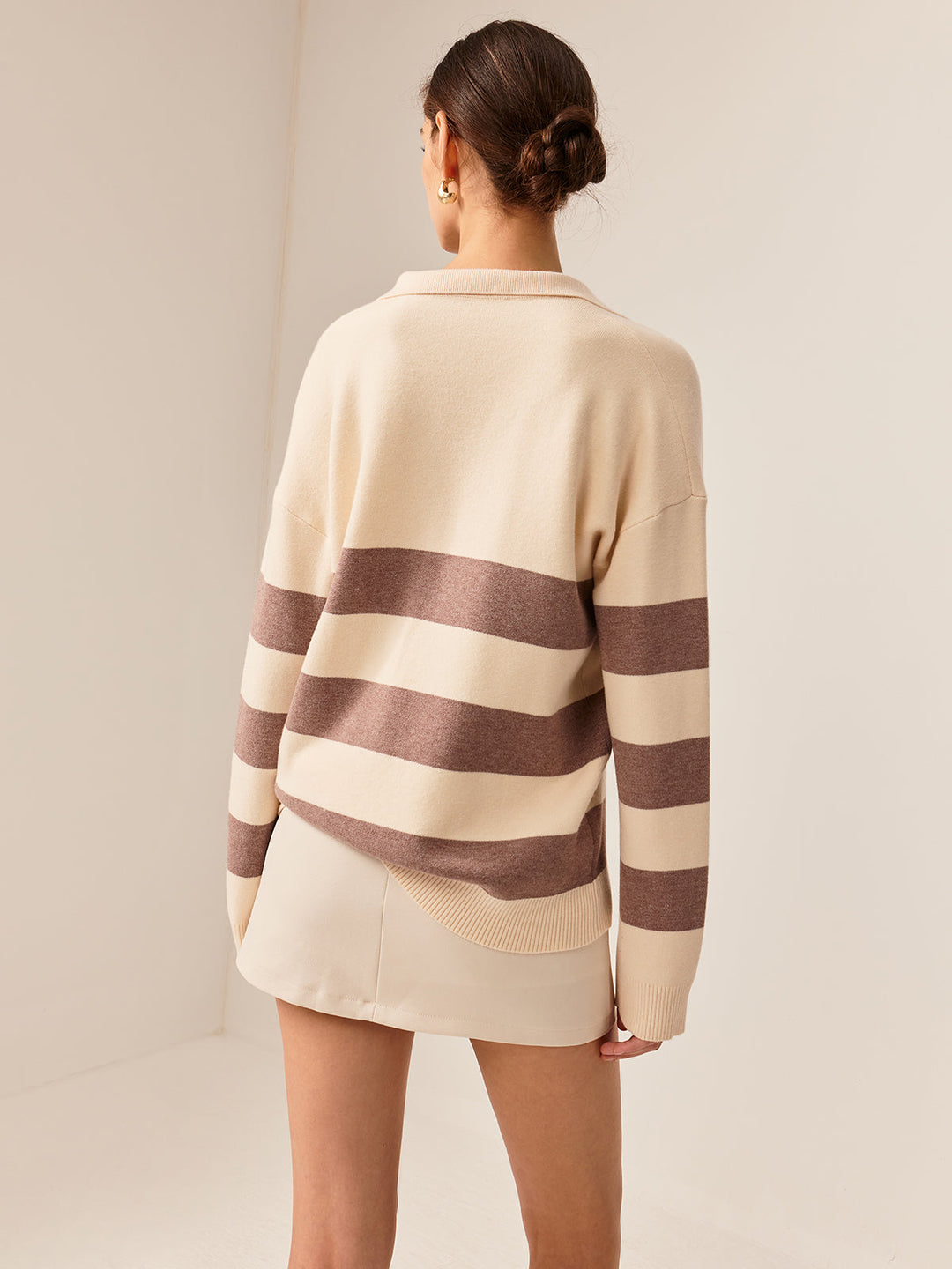 Drune | Strickpullover Gestreiftes Design Lässige Passform