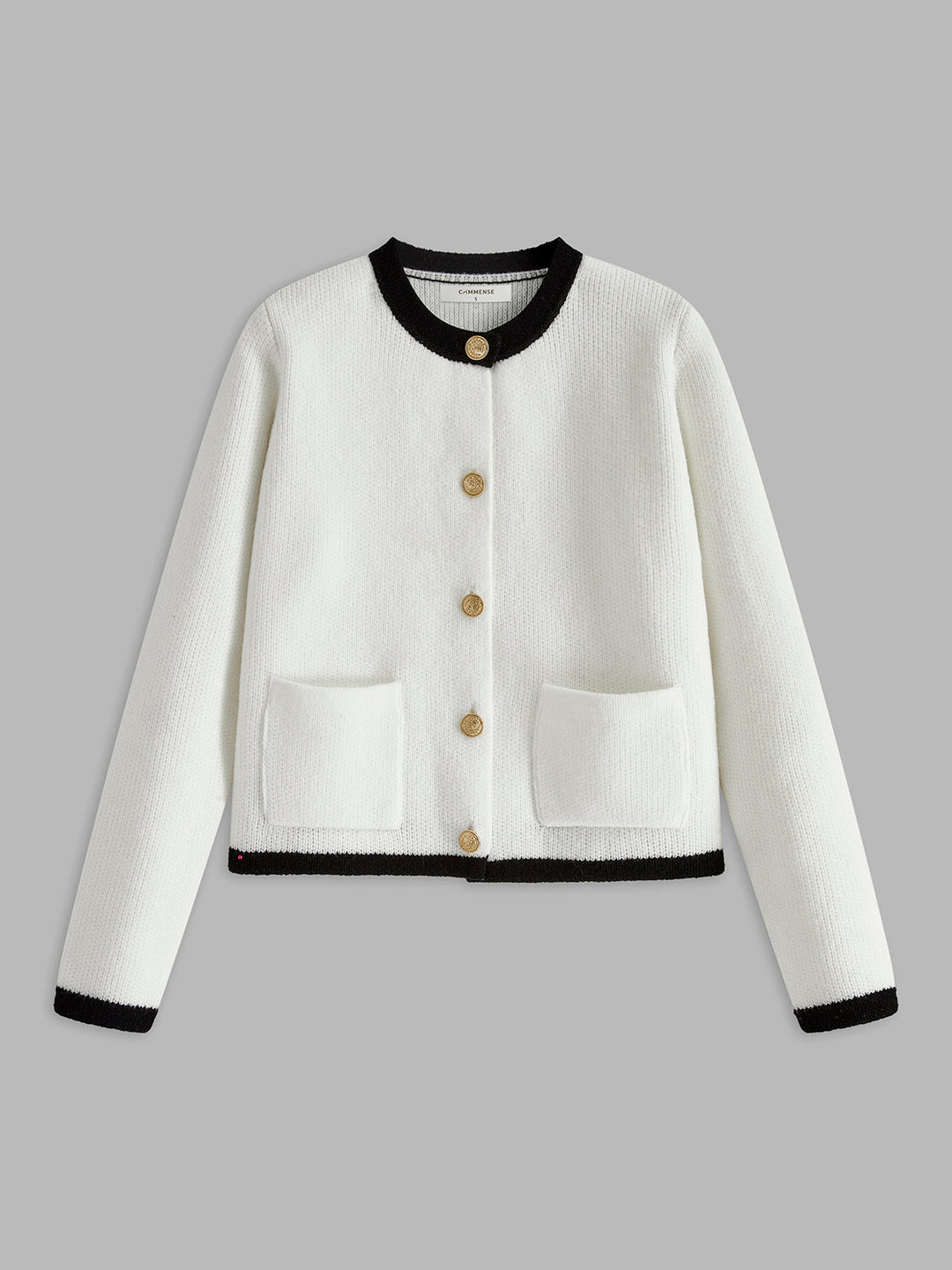Drune | Damen-Cardigan mit Kontrastbesatz