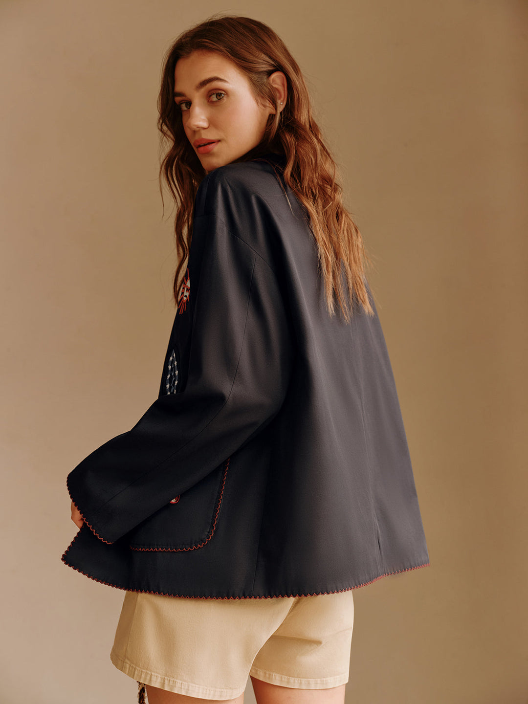 Drune | Bestickte Reversjacke