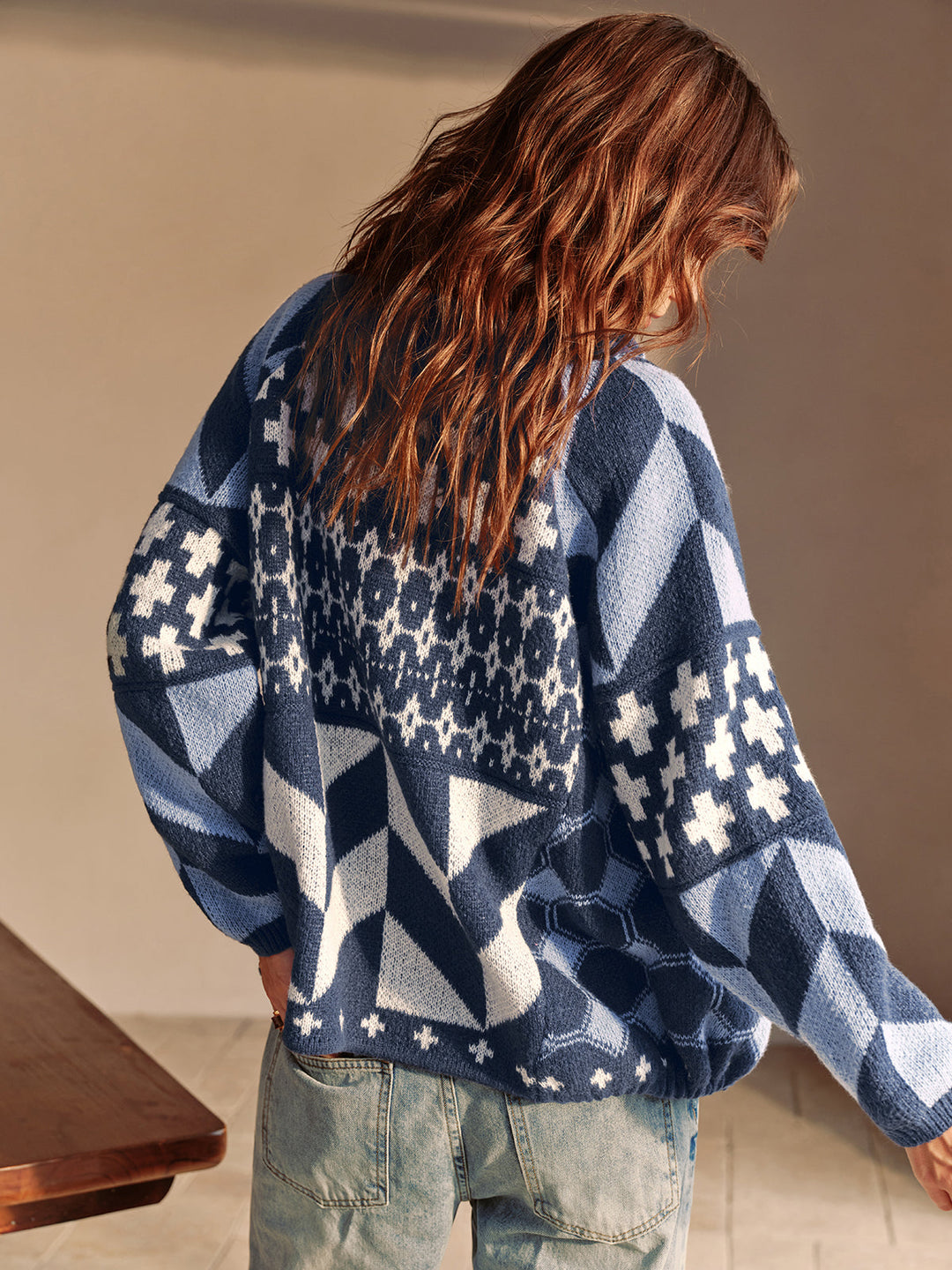 Drune | Couture Boheme Gedruckte Piping Cozy Jacke Reguläre Passform Essential