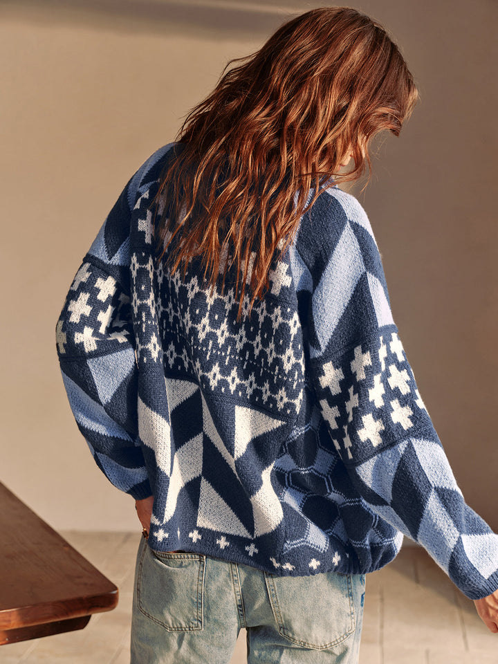 Drune | Couture Boheme Gedruckte Piping Cozy Jacke Reguläre Passform Essential