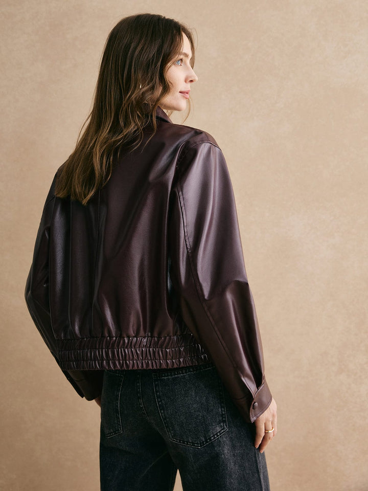 Drune | Cropped Lederjacke Modern, Elegant & Zeitlos