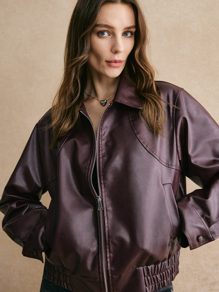 Drune | Cropped Lederjacke Modern, Elegant & Zeitlos