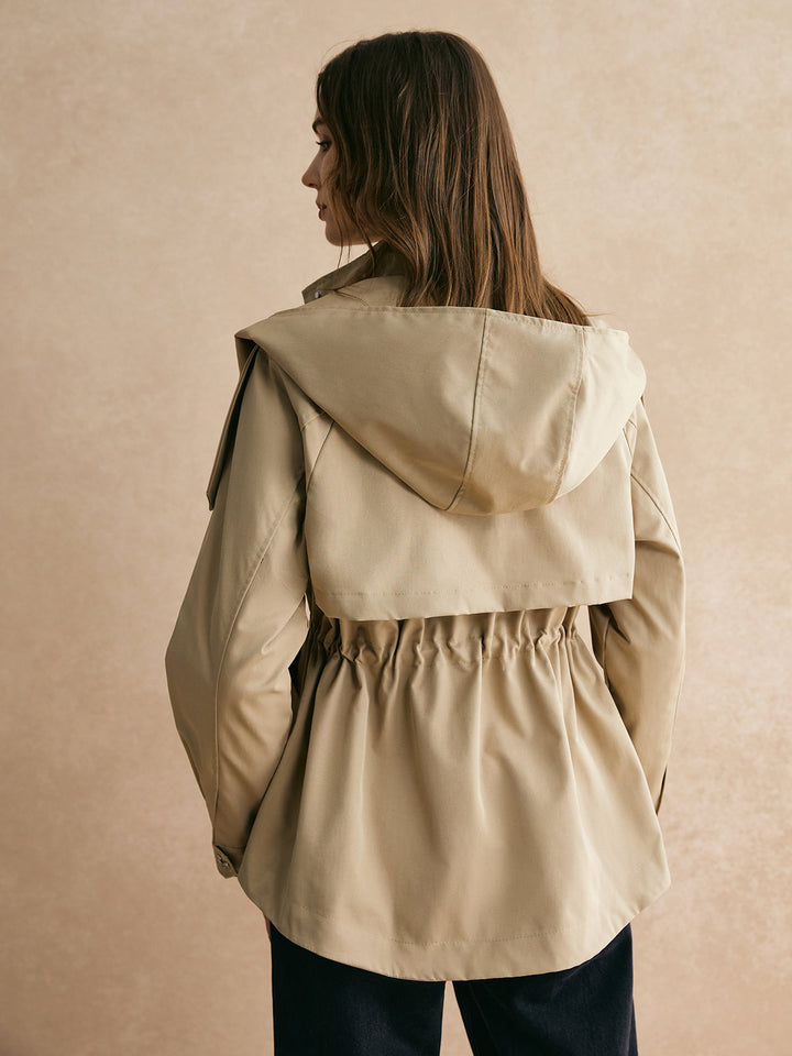 Drune | Kurzer Trenchcoat mit verstellbarem Bund - Klassisch & Bequem