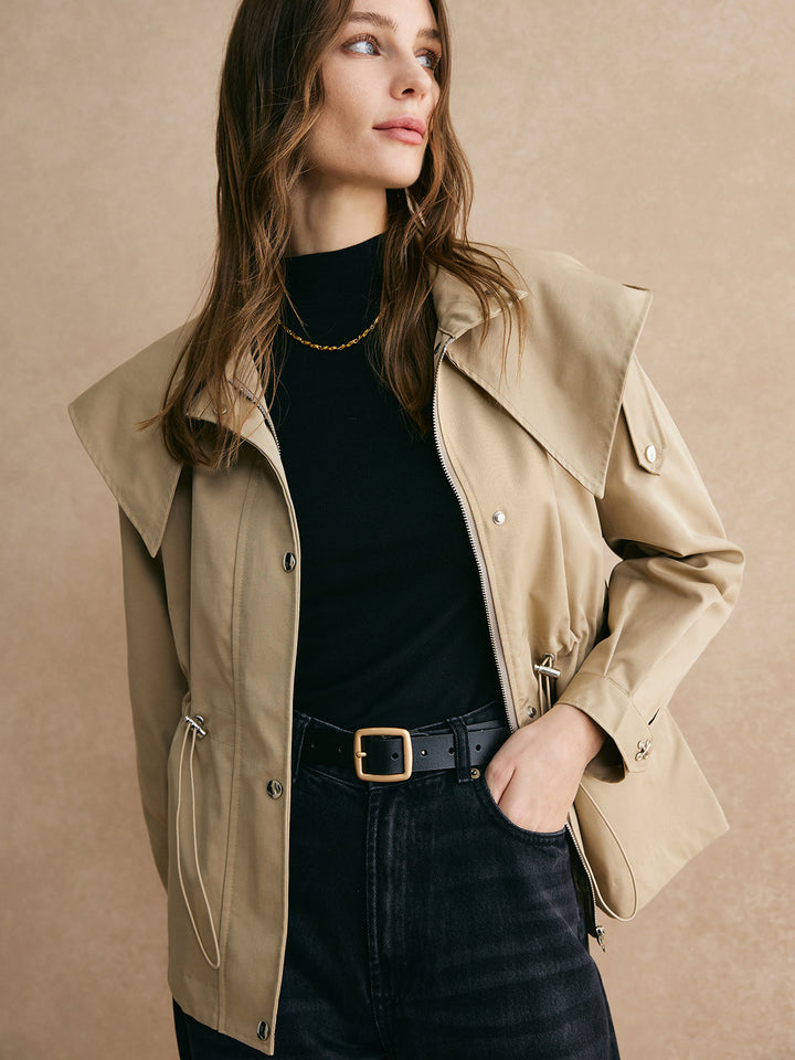 Drune | Kurzer Trenchcoat mit verstellbarem Bund - Klassisch & Bequem