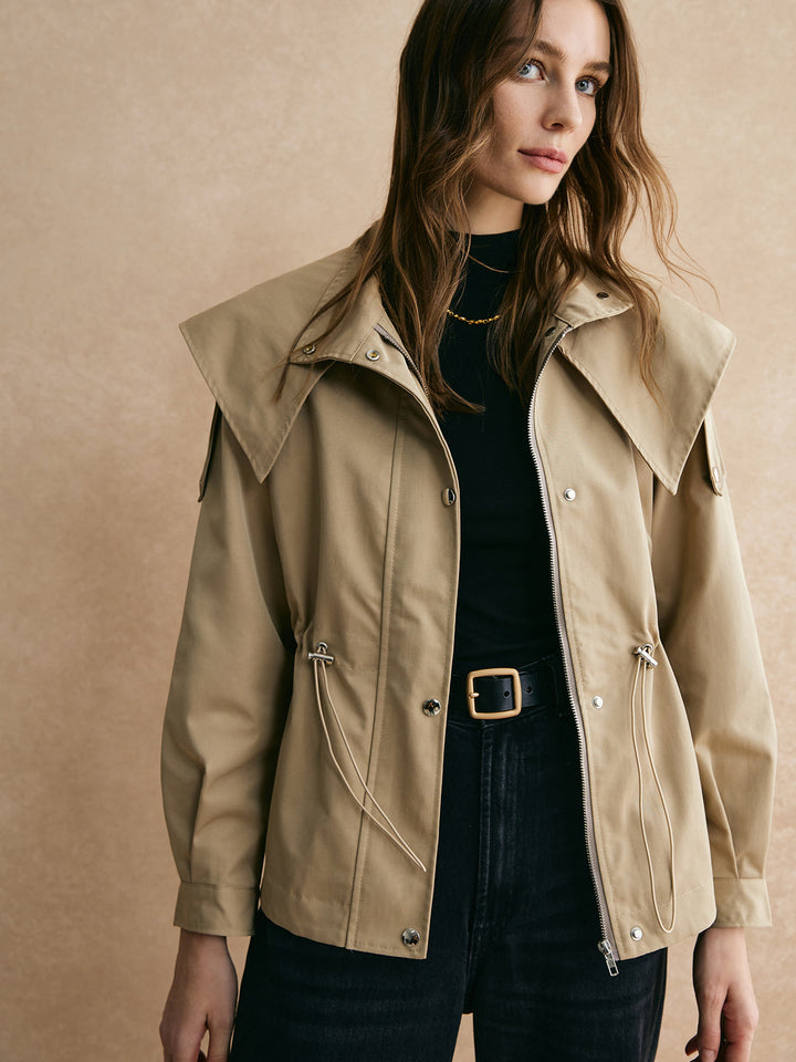 Drune | Kurzer Trenchcoat mit verstellbarem Bund - Klassisch & Bequem