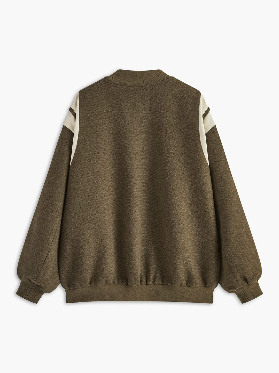 Drune | Lässige Varsity Jacke Im Retro Stil mit Gestreiften Ärmeldetails und Gerippten Bündchen