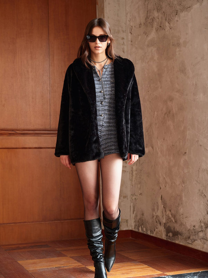 Drune | Lange Kunstfelljacke Eleganz für Den Winter