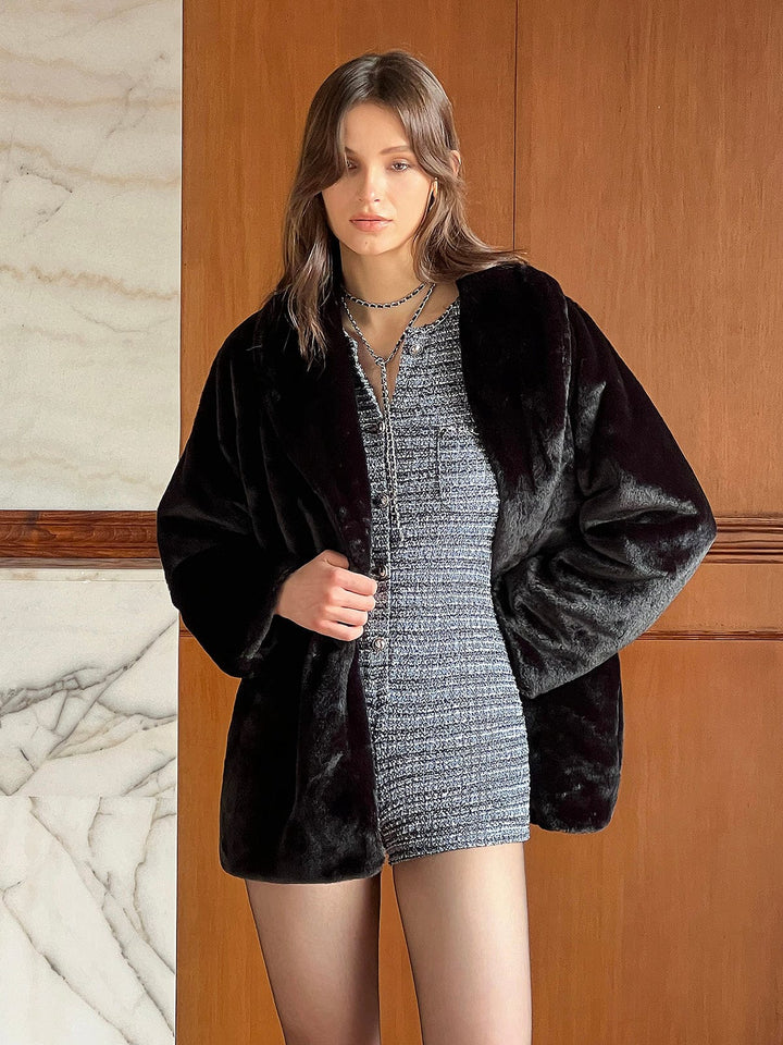 Drune | Lange Kunstfelljacke Eleganz für Den Winter