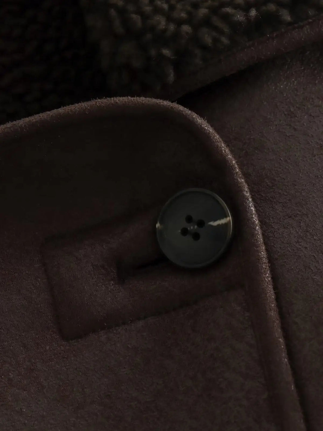 Drune | Revers Kunstleder Warme Jacke