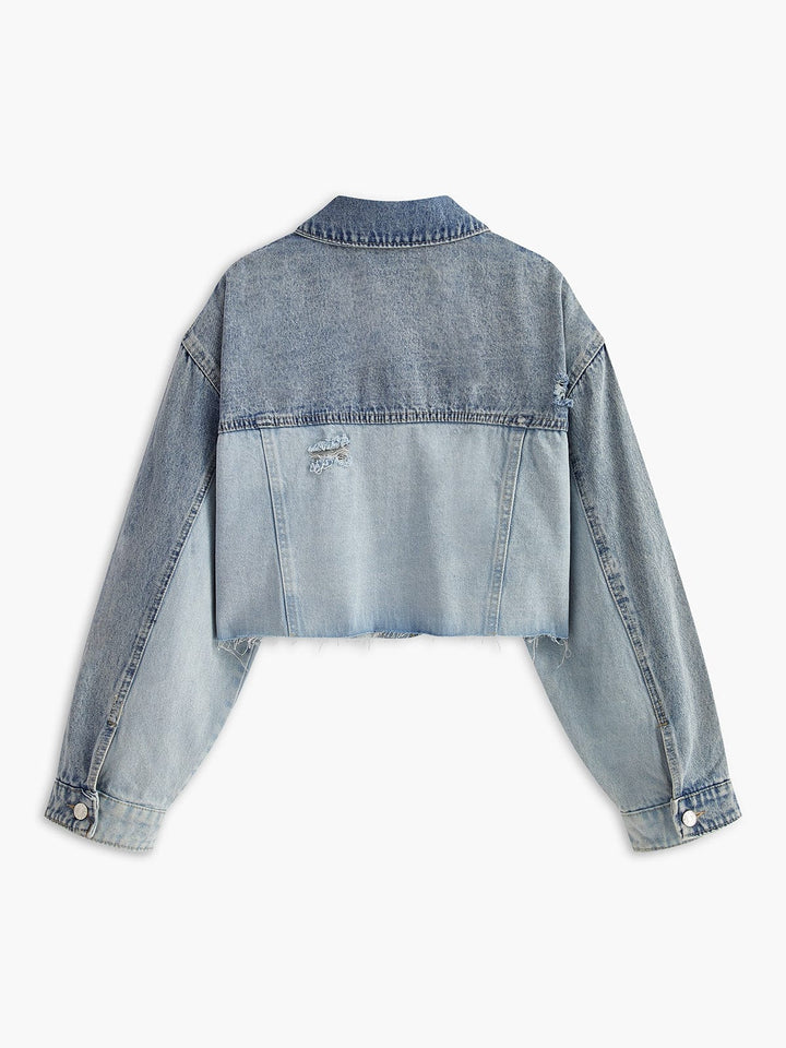 Drune | Cropped Jeansjacke Der Perfekte Mix Aus Lässigkeit und Stil