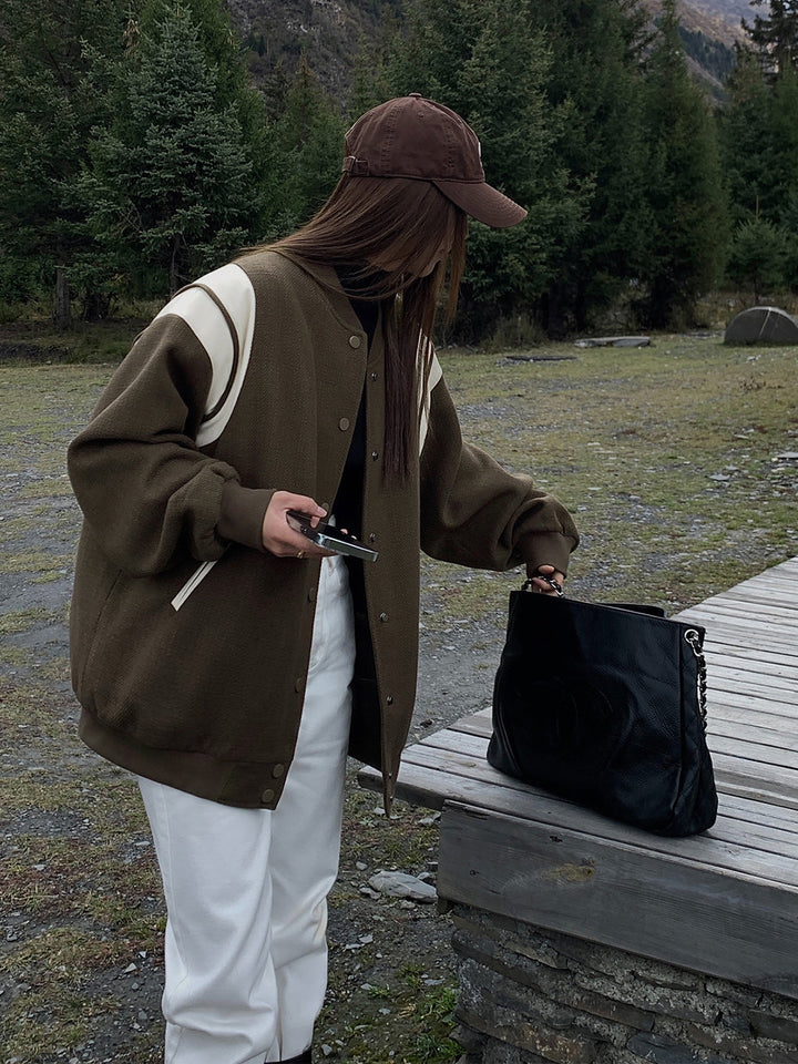 Drune | Kragenkontrastbesatz Taschenjacke