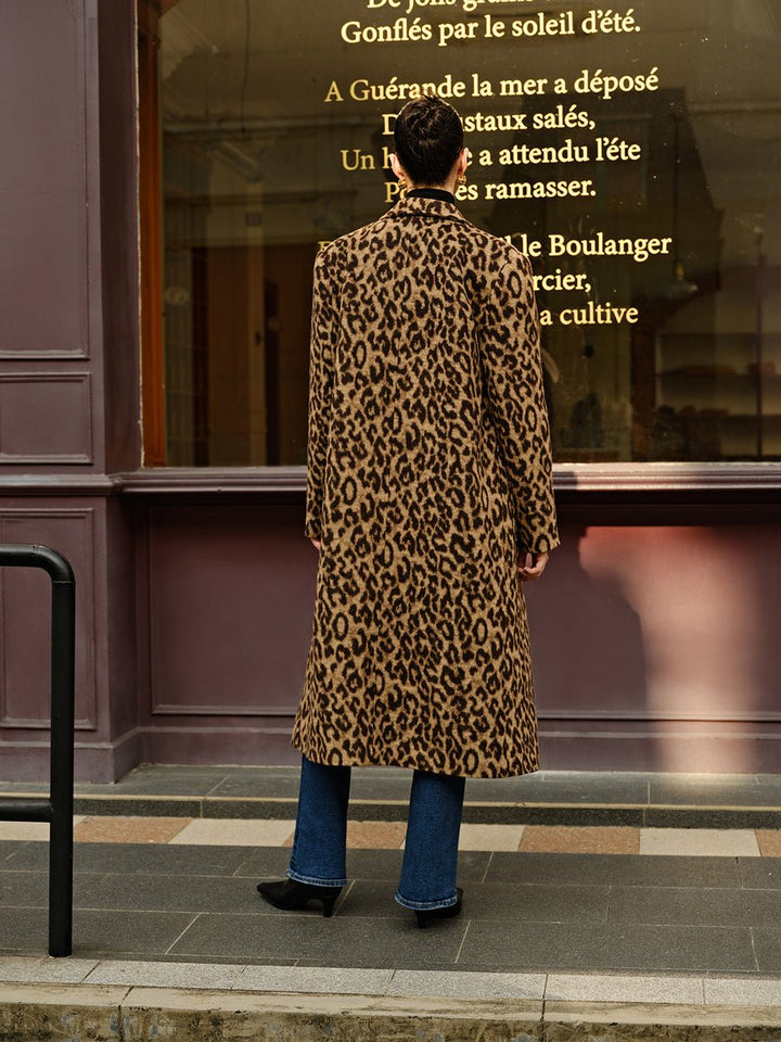 Drune | Print Kunstpelzmantel - Auffälliger Tierdruck - Mittellang - Winter Glam