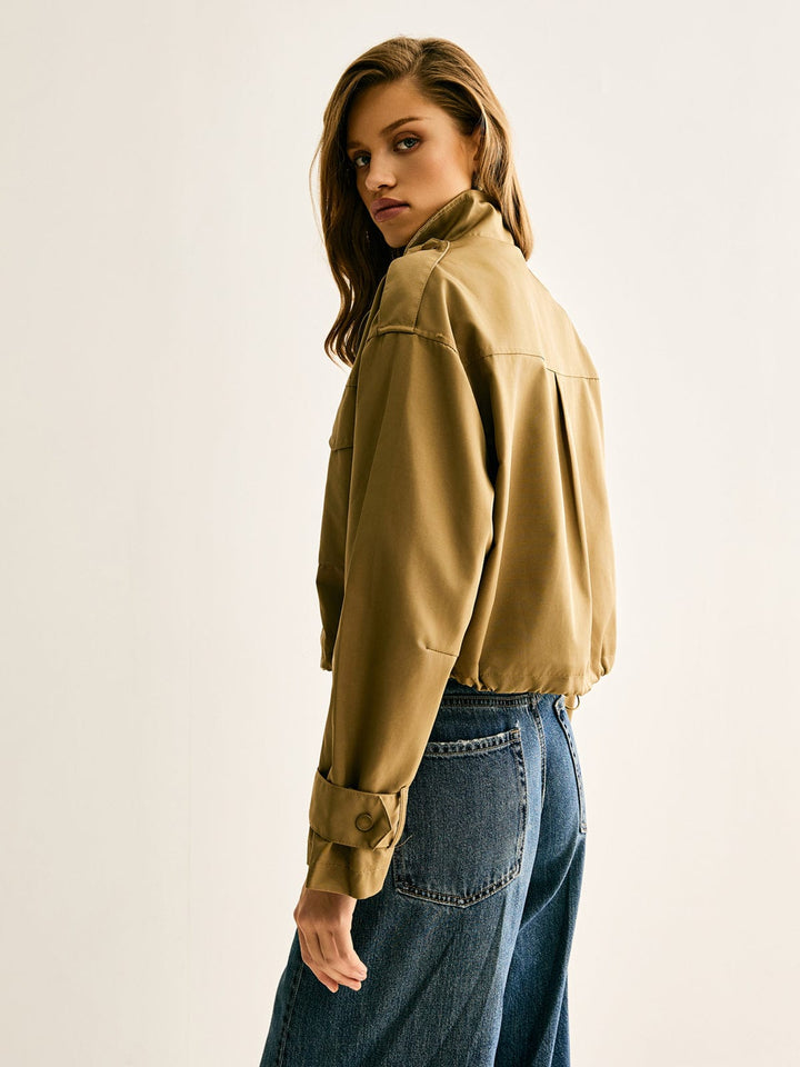 Drune | Cropped Utility Jacke Lässig, Modern & Vielseitig