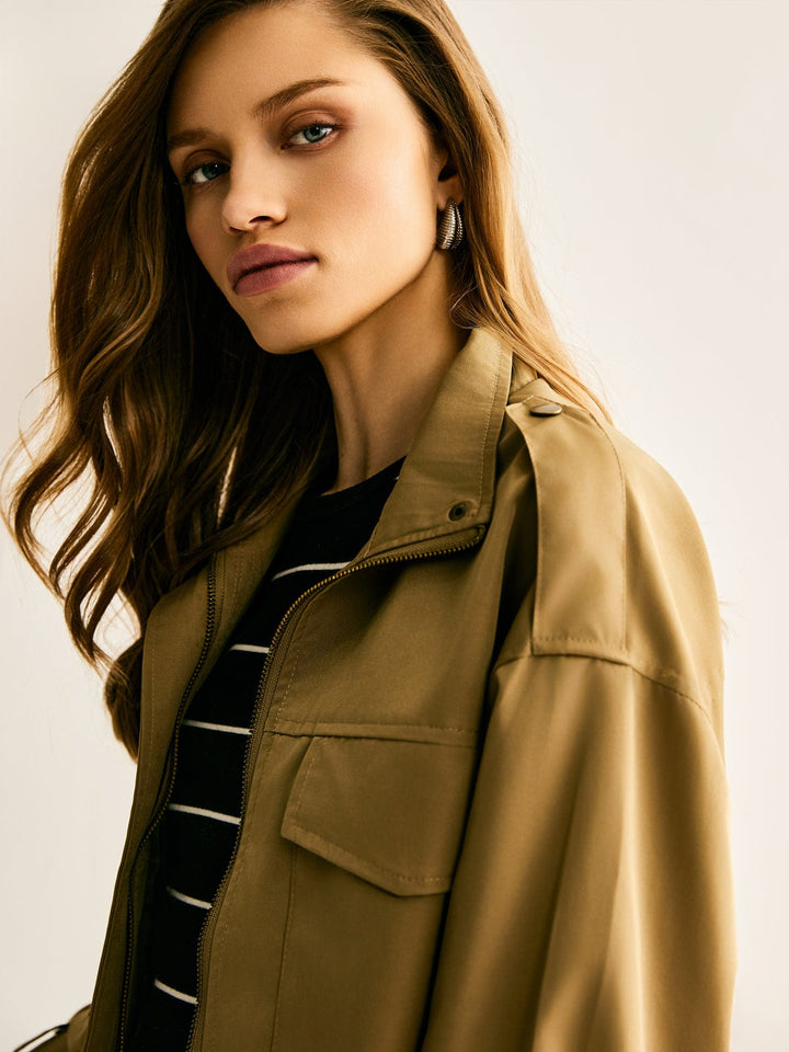 Drune | Cropped Utility Jacke Lässig, Modern & Vielseitig