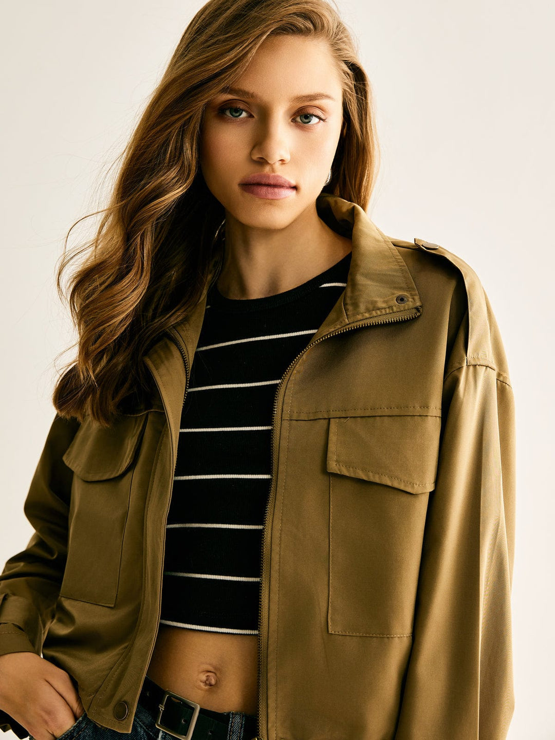 Drune | Cropped Utility Jacke Lässig, Modern & Vielseitig