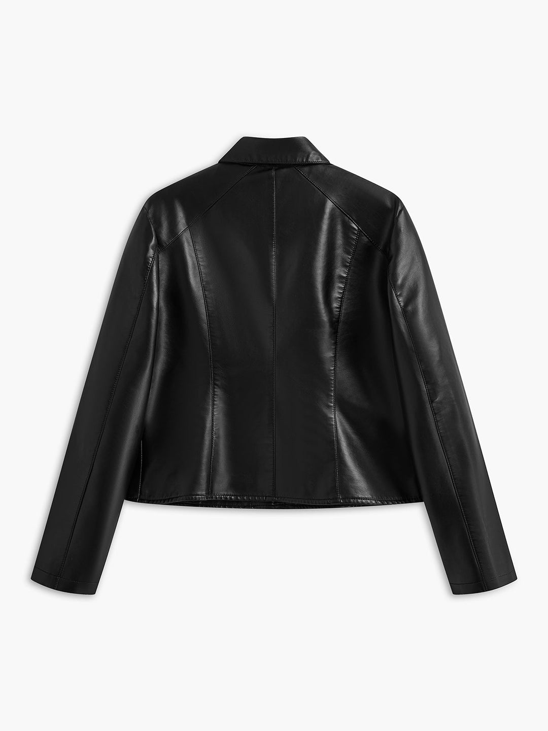 Drune | Nietenknopf PU Lederjacke