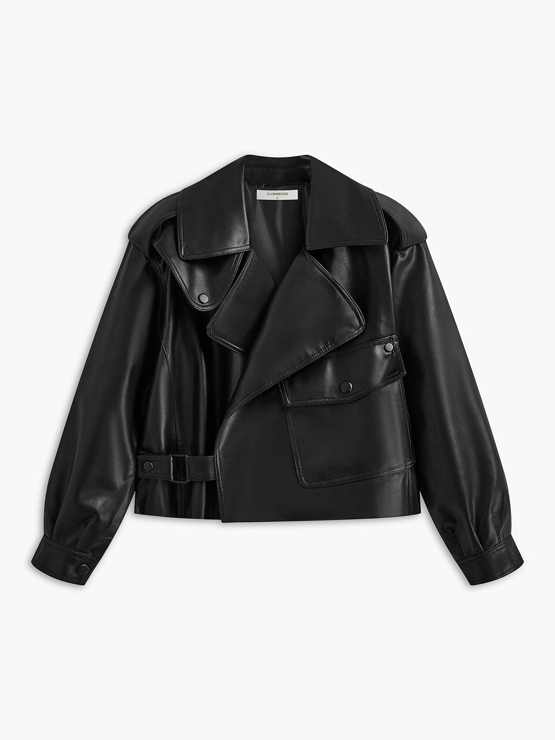 Drune | Schnalle PU Lederjacke